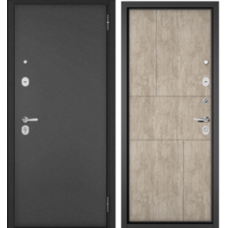 Дверь входная Бульдорс ТРАСТ ЭКО 182 Антрацит букле - Бетон Хафит